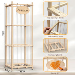 Rhyzoray playroom display tower ready for easy plush access