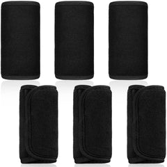 Riakrum black strap cover pack shown for car seats and belt protection.