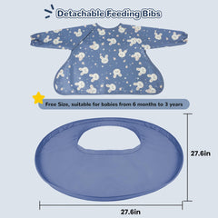 RICHER HOUSE baby bibs blue used to reduce spills and stains on clothes