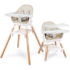 RICUTON 6-in-1 high chair beige during assembly shows sturdy setup for growing baby meals