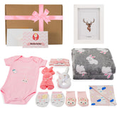 Rieltec baby girl pink bodysuit, breathable 100% cotton for comfortable newborn wear