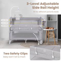 Rinnebbit all-round mesh sides provide safe, breathable supervision.