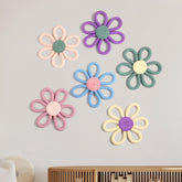 Ripeng boho daisy wall art blue—bright nursery decor sparks cheerful atmosphere and cozy wall accents.