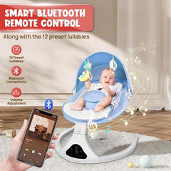 RIVIPLOU baby swing remote control enables hands-free soothing sessions.