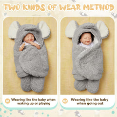 Riyiper gray baby blanket offers a stylish, gender-neutral look for outings