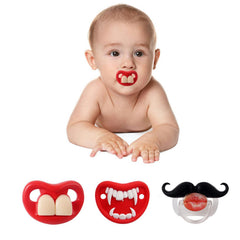 ROBBEAR mustache pacifier soothing babies during naps