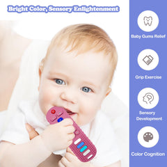 ROBBEAR small, holdable teether designed for easy grip and on-the-go use.