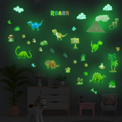 Robmoda dinosaur footprints wall sticker glides on smooth surfaces for quick, damage-free decorating.