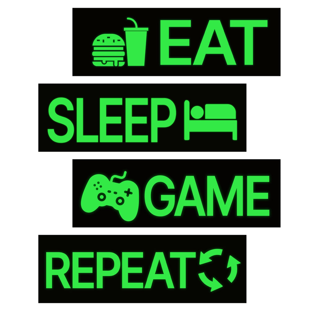 Robmoda Eat neon wall sticker glows softly for a vibrant gaming room vibe.