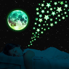 Robmoda glow-moon-decal glowing moon adds soft nighttime ambiance
