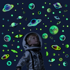 Robmoda glow stars planets wall decal set glowing night sky ambiance for kids' room