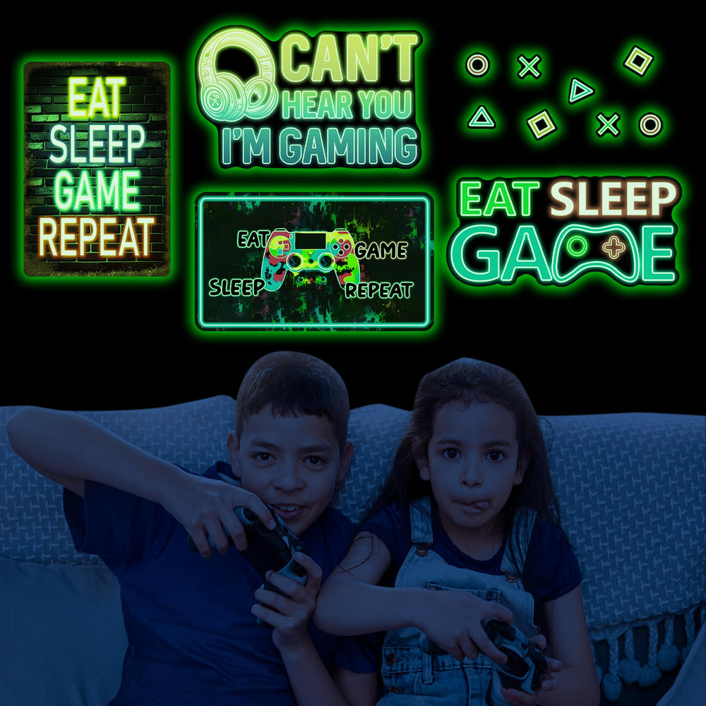 Robmoda glow wall stickers controllers glow for vibrant gamer-room ambiance