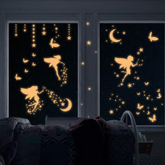 Robmoda luminous stars wall stickers pink add playful night ambience.