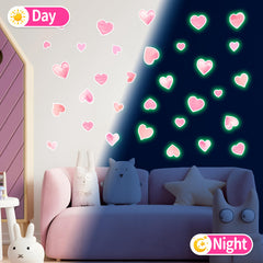 Robmoda wall decals pink hearts ceiling pack showcase playful ceiling art.