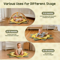ROBUD Sunflower Play Mat ladybug squeaker encourages fine motor and hearing play