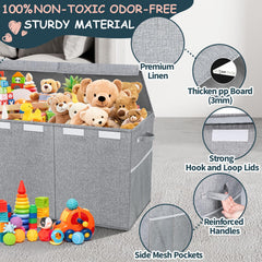 Rocamdo toy box folded flat for compact storage