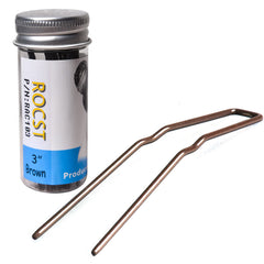 ROCST bobby pins closeup shows slim design for reliable grip.