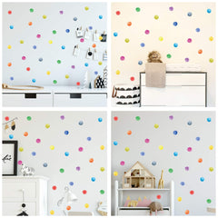 ROFARSO watercolor dots wall pack brightens playroom walls for DIY decor