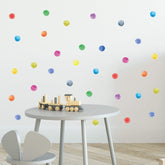 ROFARSO 120 decals dots wall stickers closeup for bright kid-friendly decor
