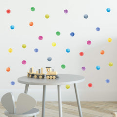 ROFARSO 120 decals dots wall stickers closeup for bright kid-friendly decor