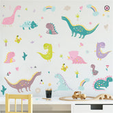 ROFARSO dinosaur wall stickers two sheets for easy room transformation