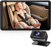 Rohent baby car camera main monitor view with clear backseat visibility.