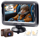 Rohent baby car camera front view showing stylish brown design for seamless interior match