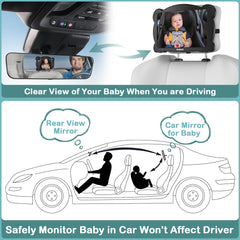 Rohent carseat mirror attaches to headrest with secure fit