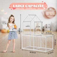 ROMAGIO stuffed animal zoo house design saves space and organizes toys in a kids' room.
