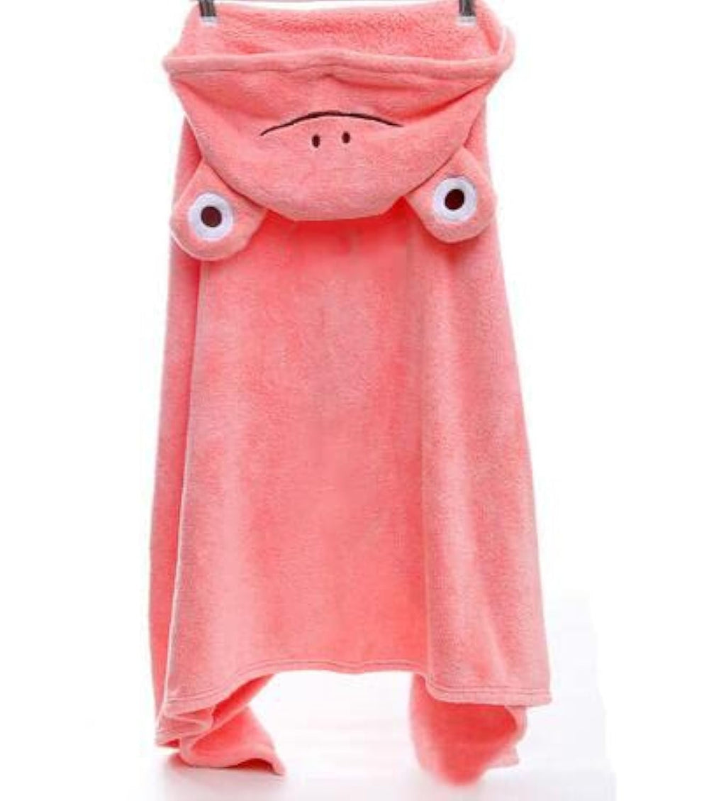 ROMASA baby bath towel hooded face shows cozy bath time for infants