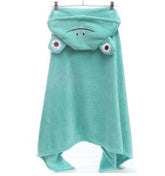 ROMASA baby bath towel with green frog hood keeps baby warm after bath