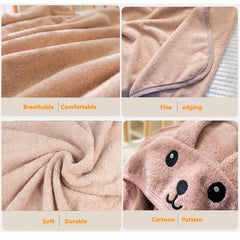ROMASA hood detail highlights easy-wrap hood for hair drying.