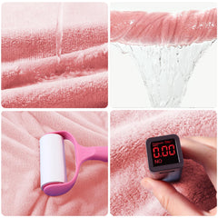 ROMASA easy-wear hooded towel with fixed buttons for simple dressing.