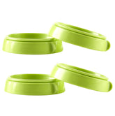 ROMIRUS bottle collars rings green four-pack compatible with Comotomo bottles for easy replacements.