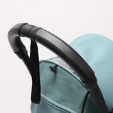 ROMIRUS stroller handle sleeve cover shows YOYO3 compatibility with a sleek vegan leather look
