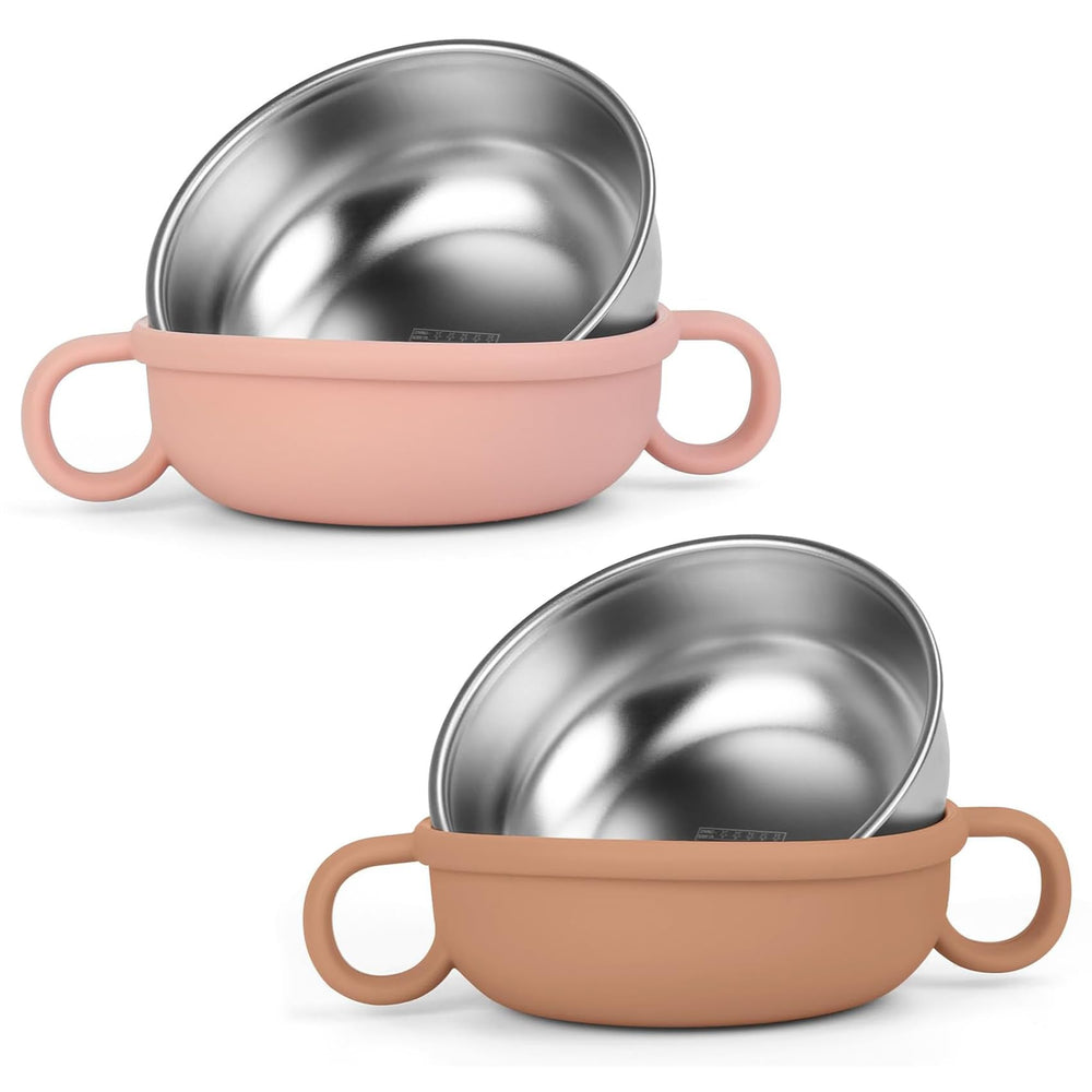 Rommeka stainless steel kid's bowl outer view highlights durability and family-friendly design