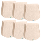 ROMY RO burp cloths in apricot solid color, ultra-absorbent muslin for quick cleanup