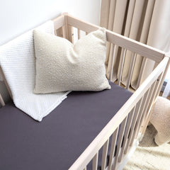 ROMY RO fitted crib sheet with elastic band ensures snug, wrinkle-free fit