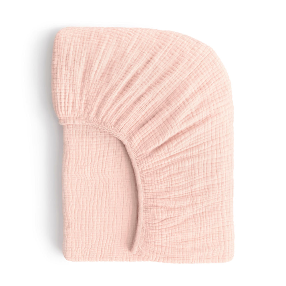 ROMY RO muslin crib sheet apricot soft fabric for breathable baby comfort