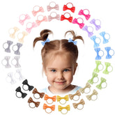 Ronger2000 baby hair ties with 2-inch bows pack, durable elastic for secure ponytails.