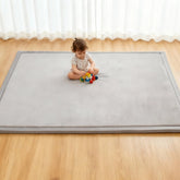 RONGFA baby play mat with coral velvet surface for a soft tummy time experience