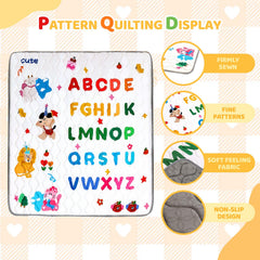 RONGFA baby play mat anti-slip bottom keeps mat steady.