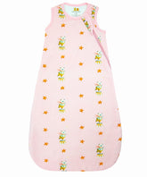 Roo and Bear sleep sack pink Circus Panda close-up soft fabric for cozy nights
