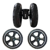 ROODO wheel set front 5in enables fast, tool-free replacement for smoother pet-stroller rides