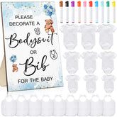 Roowest baby shower game sign with leaves decor for interactive party fun