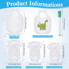 Roowest bodysuits in three sizes for easy baby dress-up