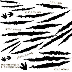 Roowest claw scratch decals close-up—realistic wild design for themed rooms.