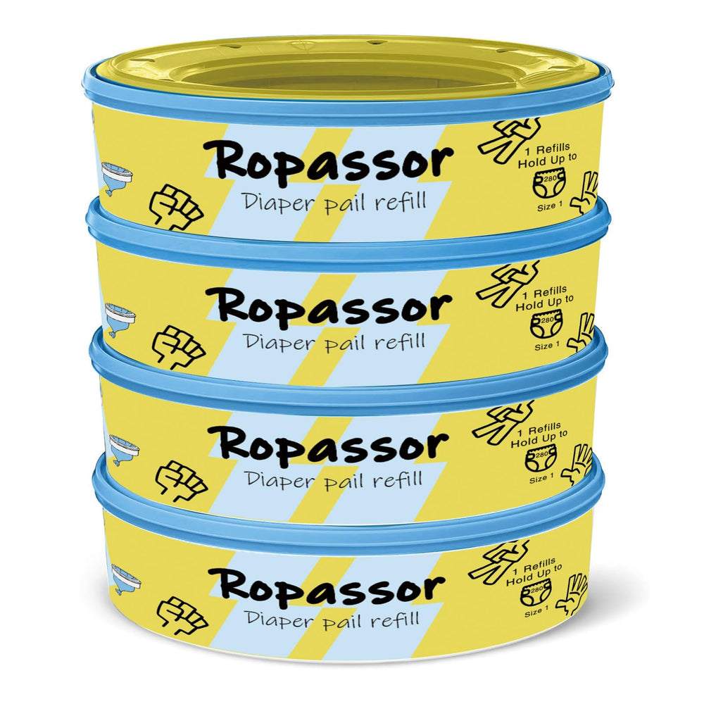 Ropassor diaper-pail refill compatible with Diaper Genie for easy nursery use.
