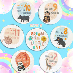 RORANIC wooden baby milestone markers showcase durable keepsake decor