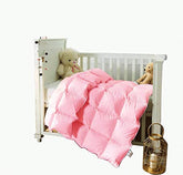 ROSE FEATHER goose-down blanket 41x48 delivers lightweight warmth for toddlers.